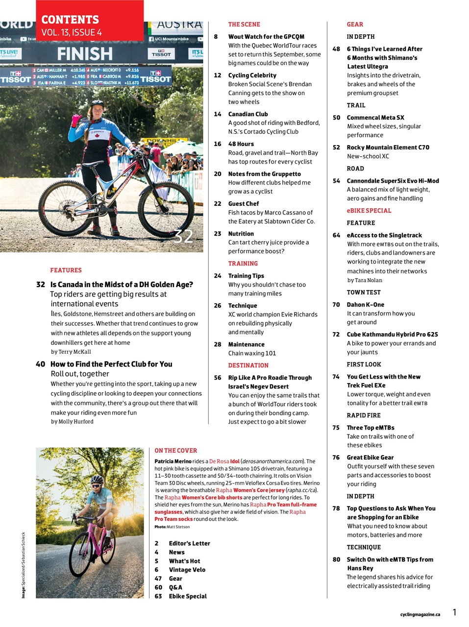 Canadian Cycling Magazine Preview Pages