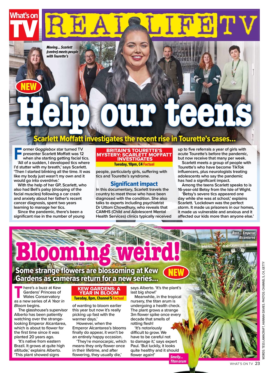 What's on TV Preview Pages