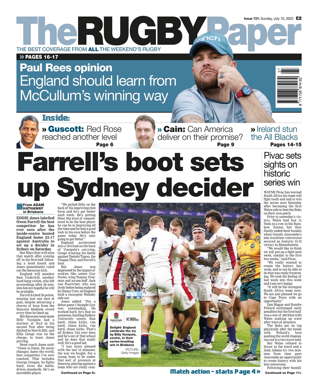 The Rugby Paper Preview Pages