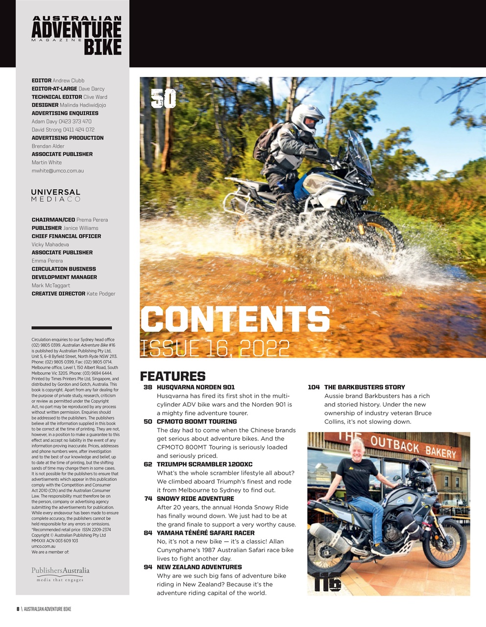 Australian Adventure Bike Preview Pages