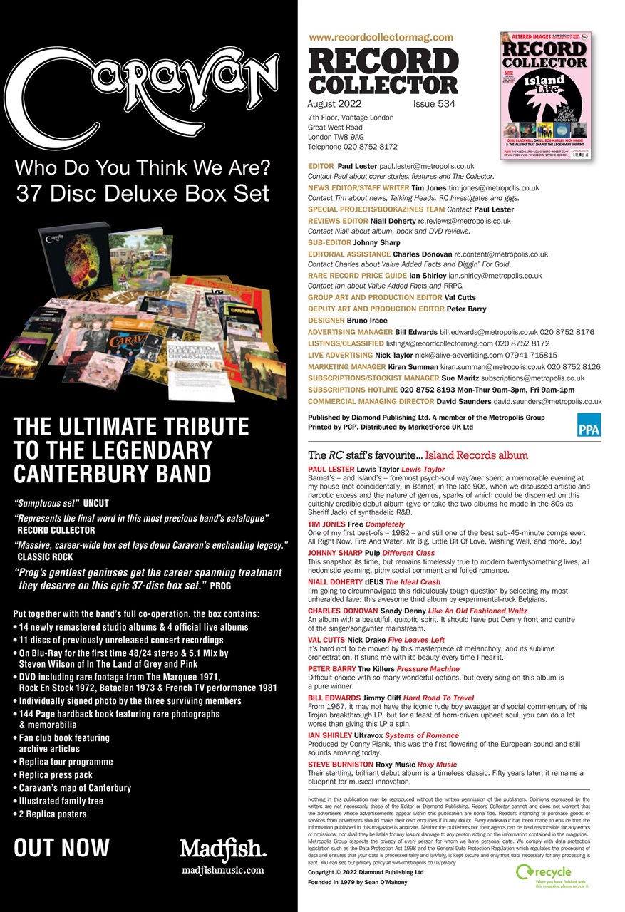 Record Collector Preview Pages