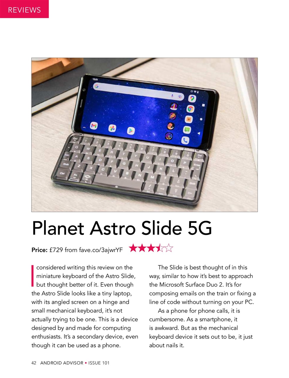 Android Advisor Preview Pages