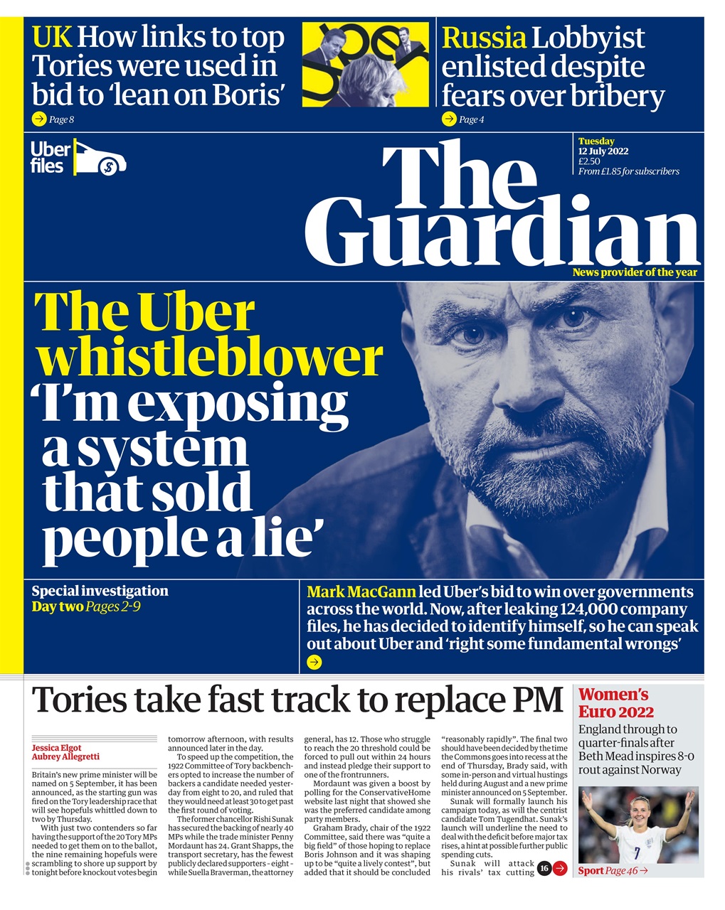 The Guardian Newspaper Preview Pages