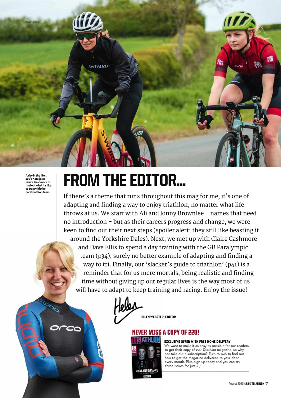 220 Triathlon Magazine Preview Pages
