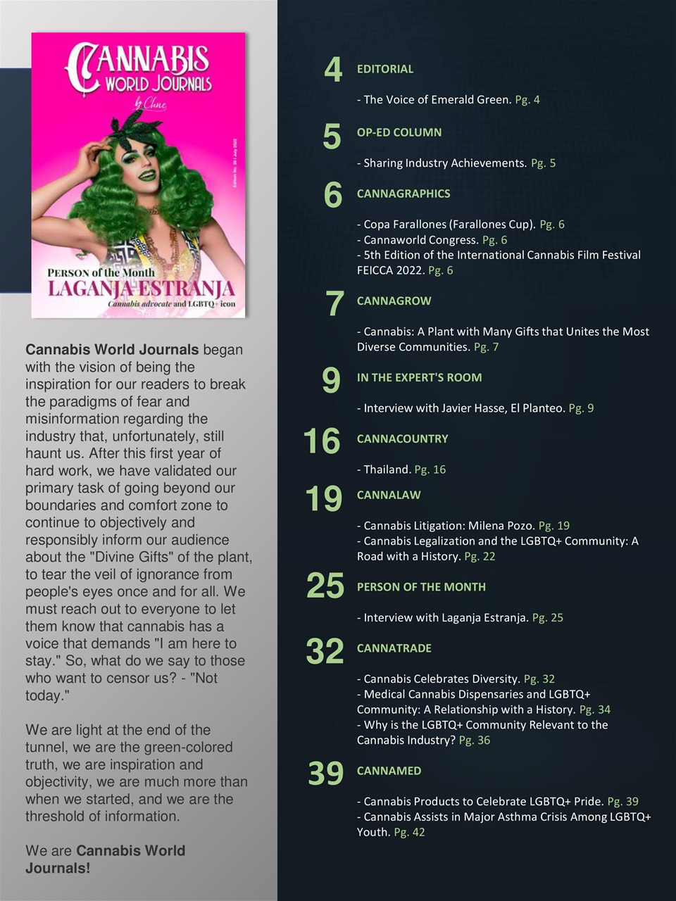 Cannabis World Journals Preview Pages
