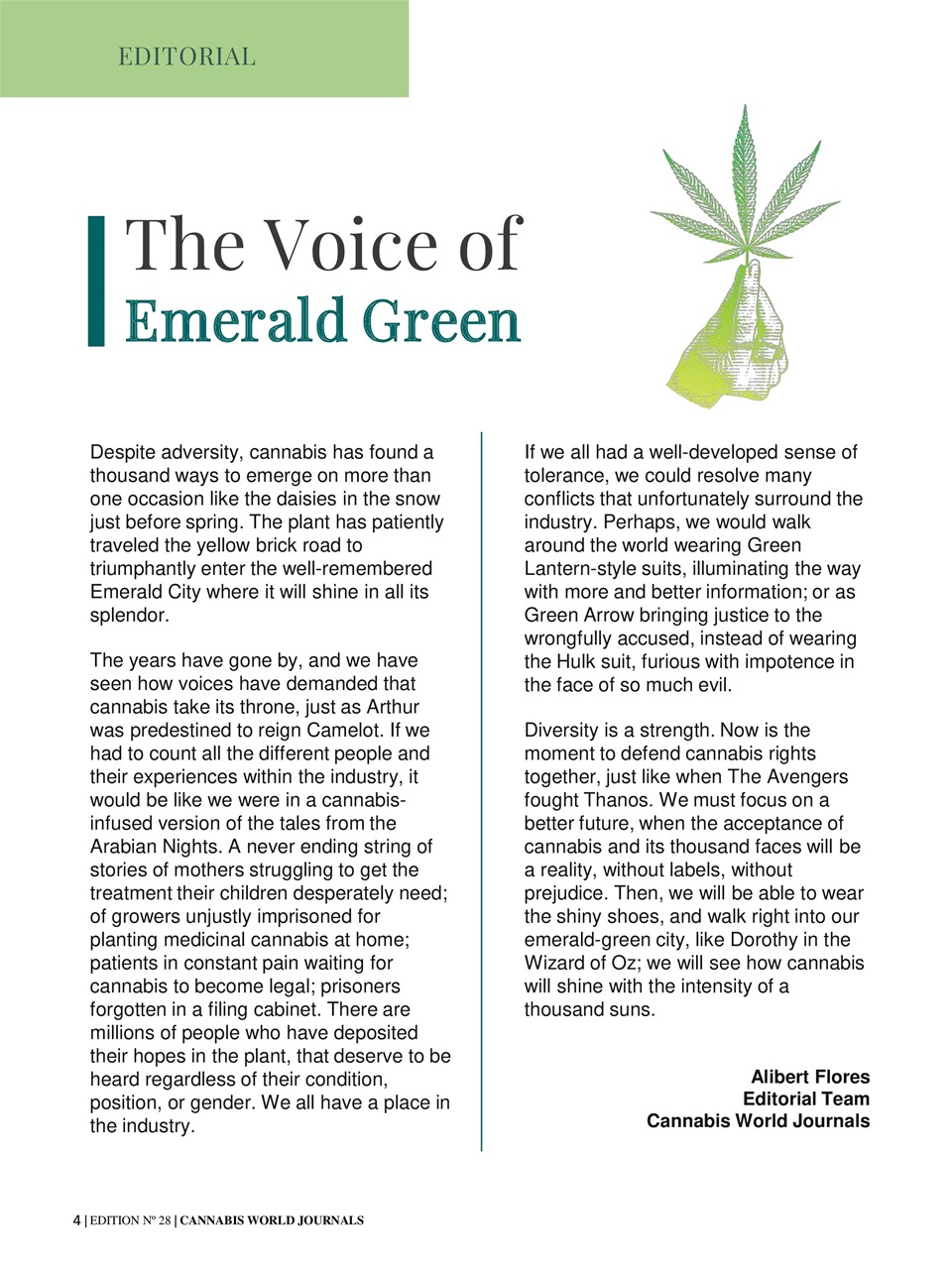 Cannabis World Journals Preview Pages
