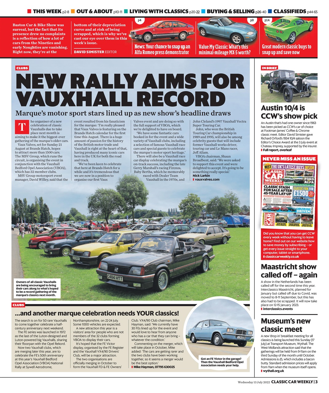 Classic Car Weekly Preview Pages