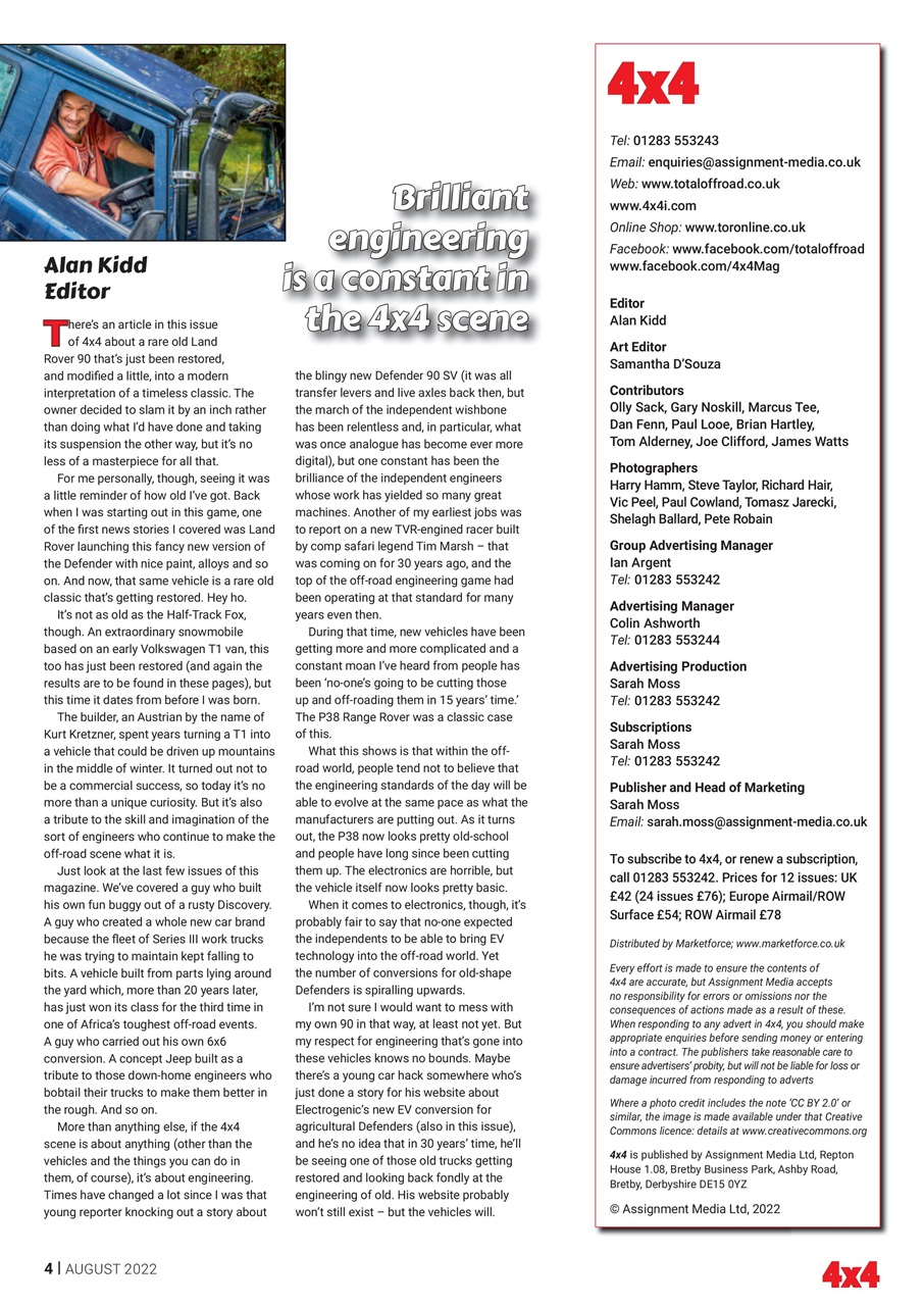 Overlander 4X4 Preview Pages