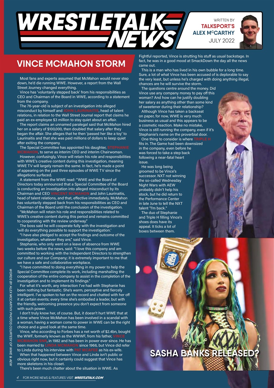 Wrestletalk Magazine Preview Pages