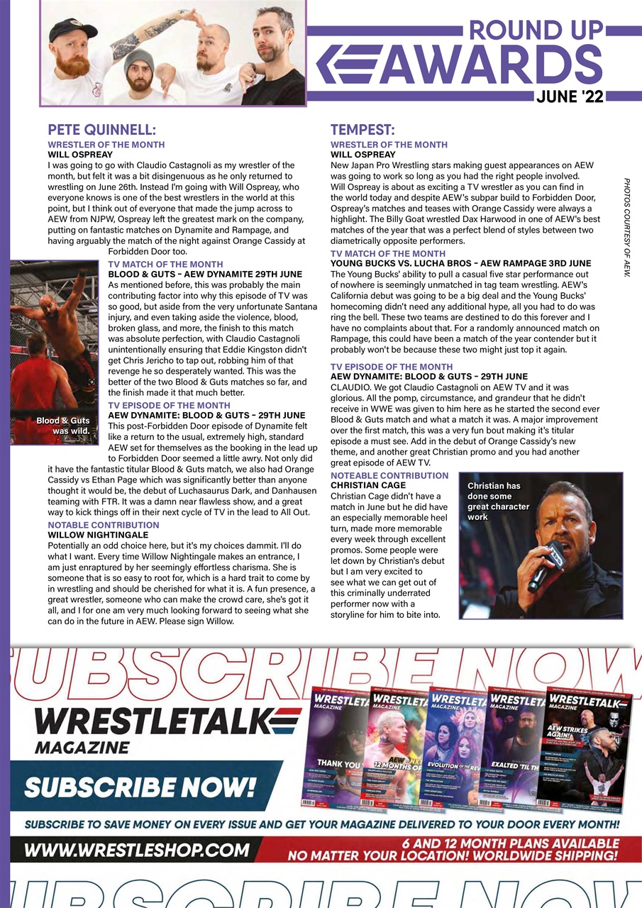 Wrestletalk Magazine Preview Pages
