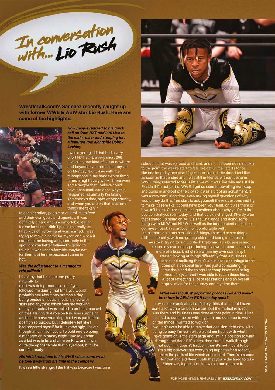 Wrestletalk Magazine Preview Pages