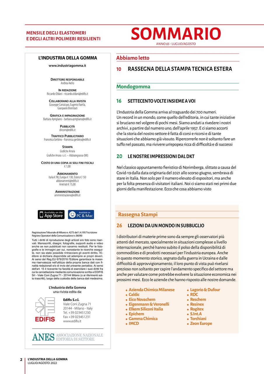 L’industria della Gomma Preview Pages