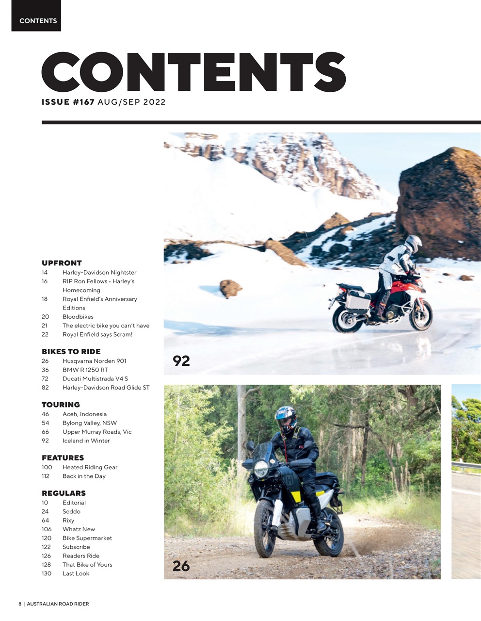 Australian Road Rider Preview Pages