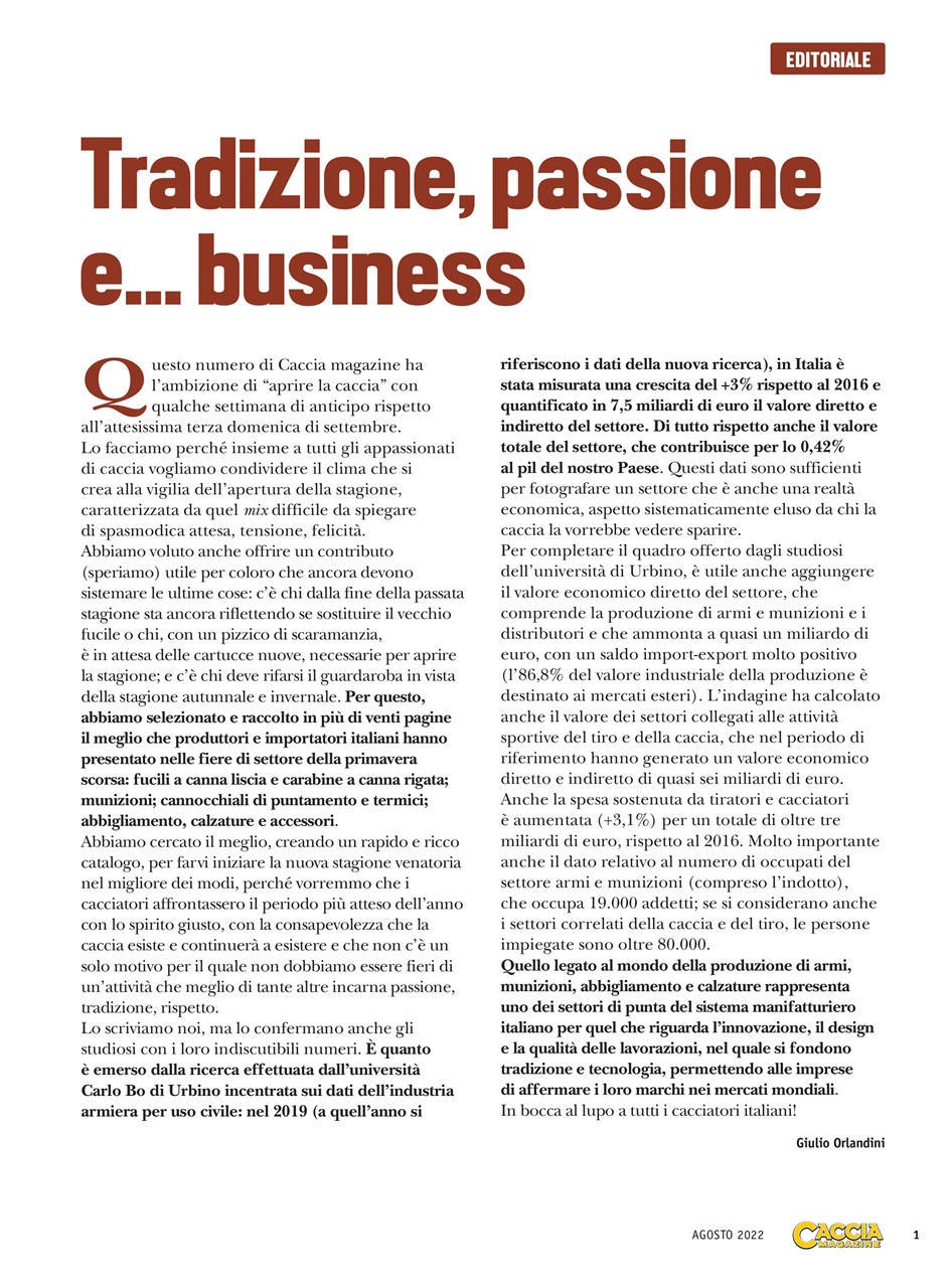 Caccia Magazine Preview Pages