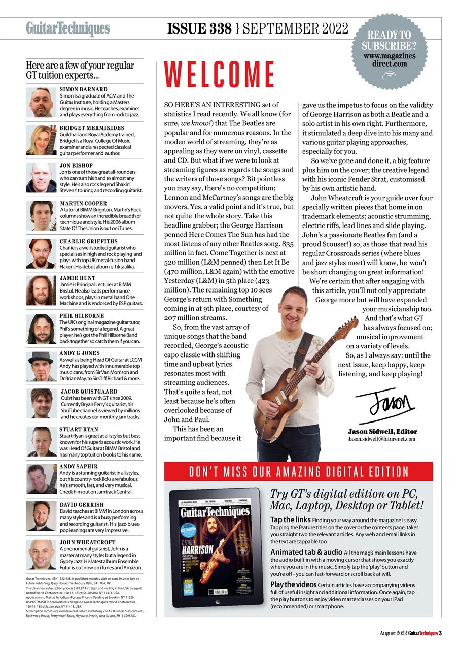 Guitar Techniques Preview Pages