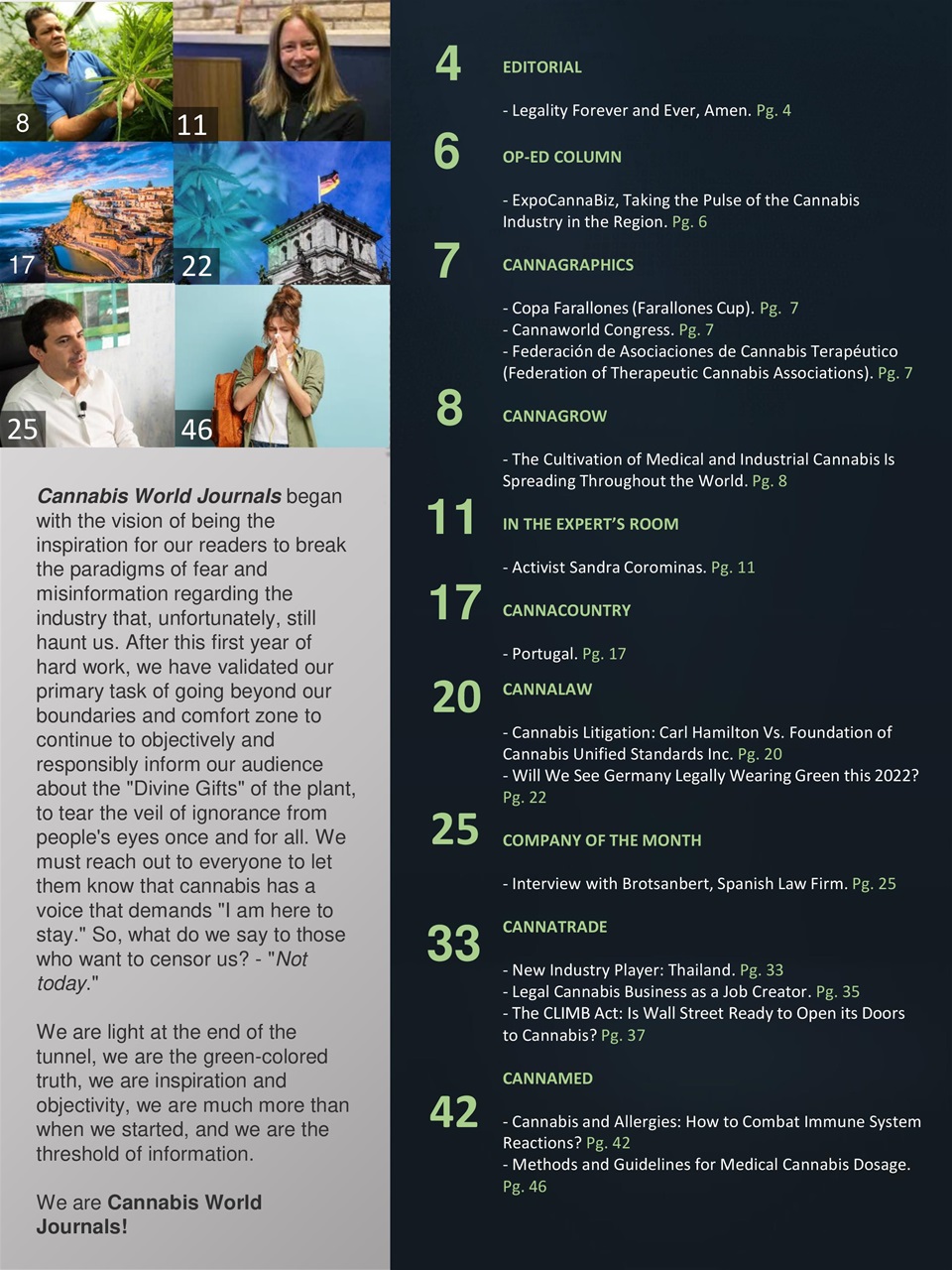 Cannabis World Journals Preview Pages