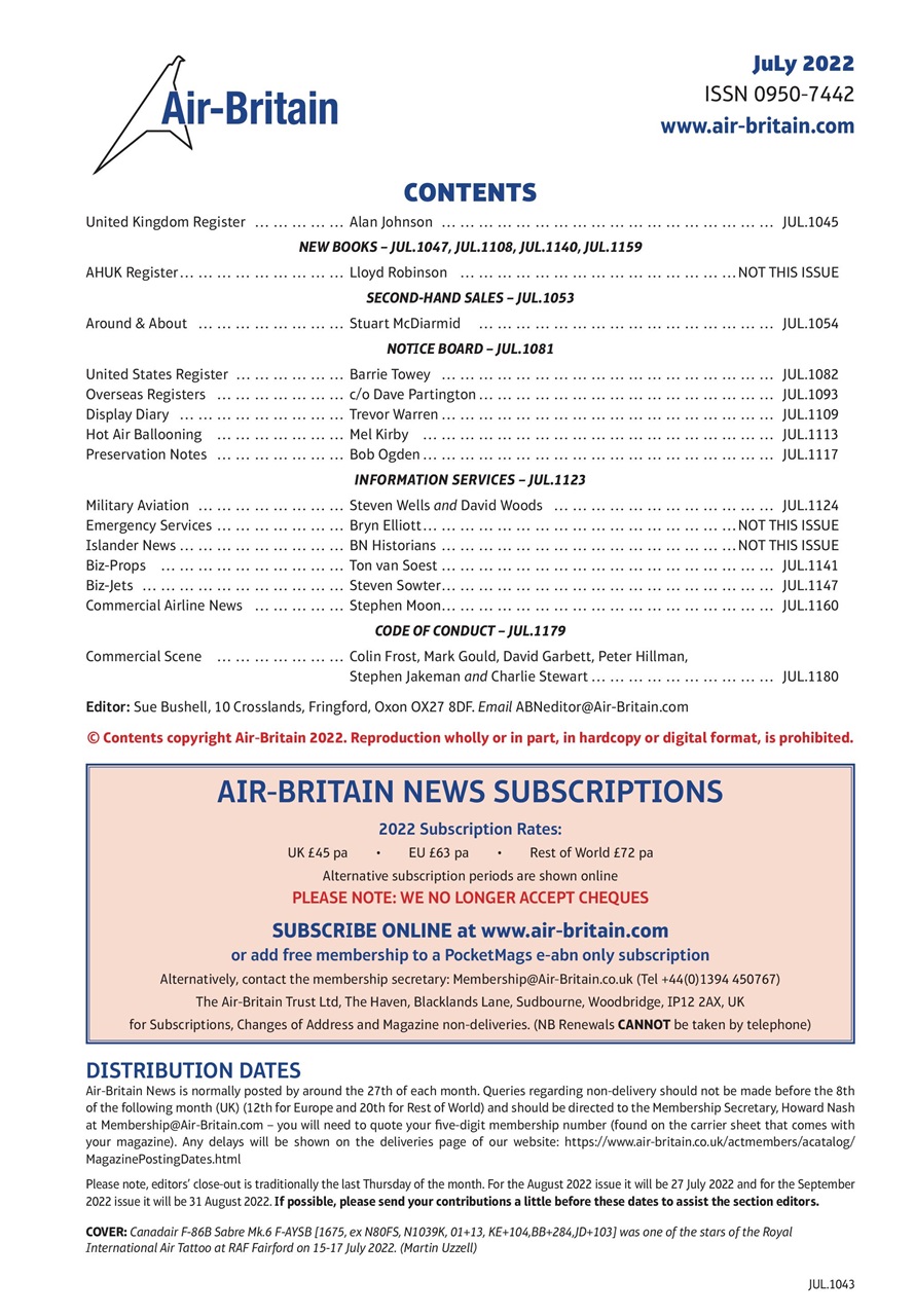 Air Britain News Preview Pages
