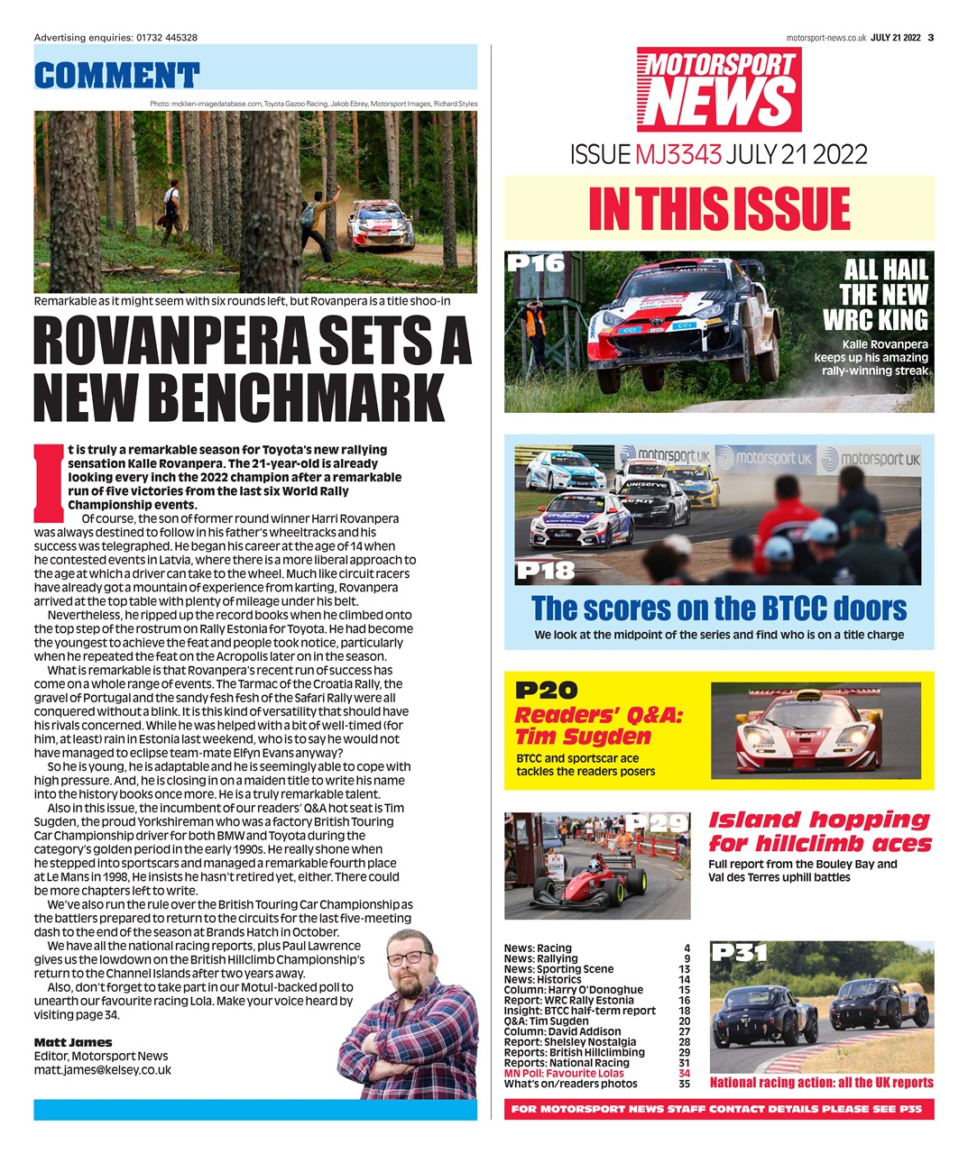 Motorsport News Preview Pages