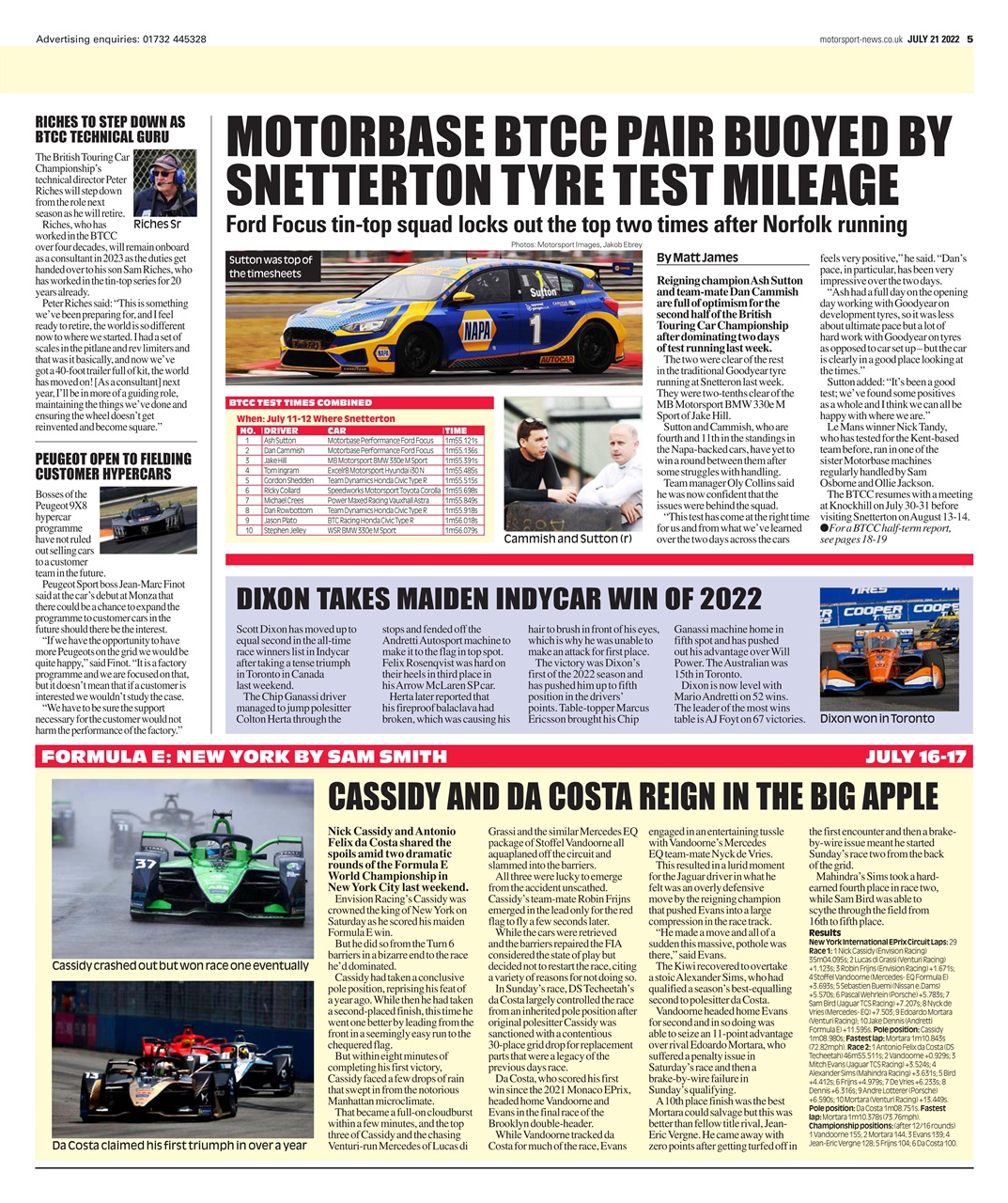 Motorsport News Preview Pages