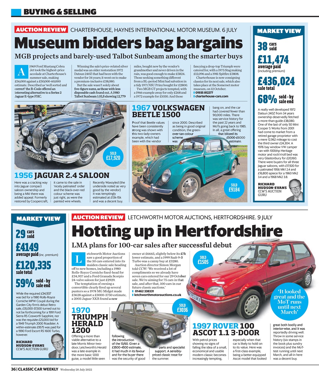 Classic Car Weekly Preview Pages