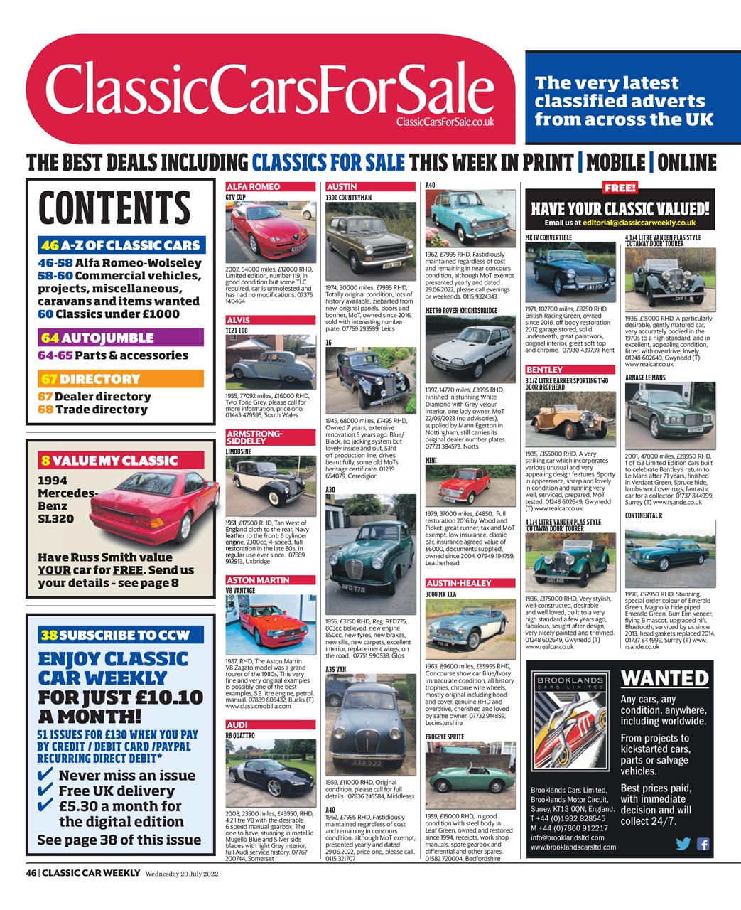 Classic Car Weekly Preview Pages