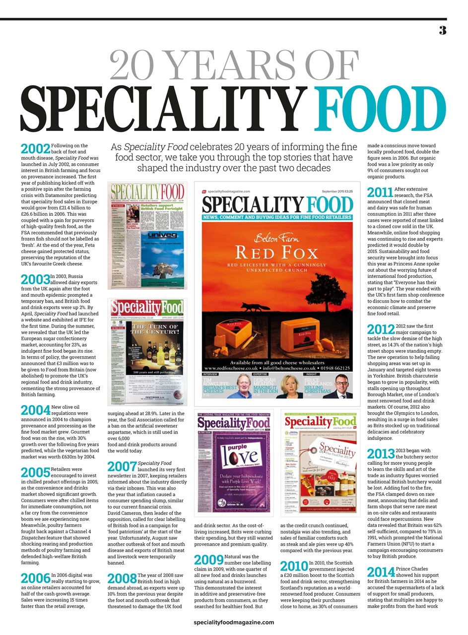 Speciality Food Preview Pages