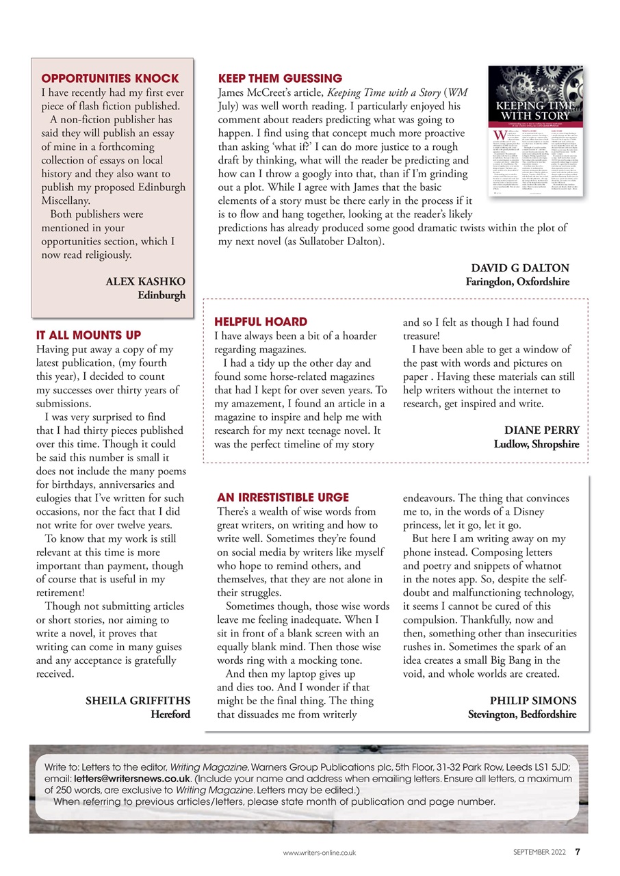 Writing Magazine Preview Pages