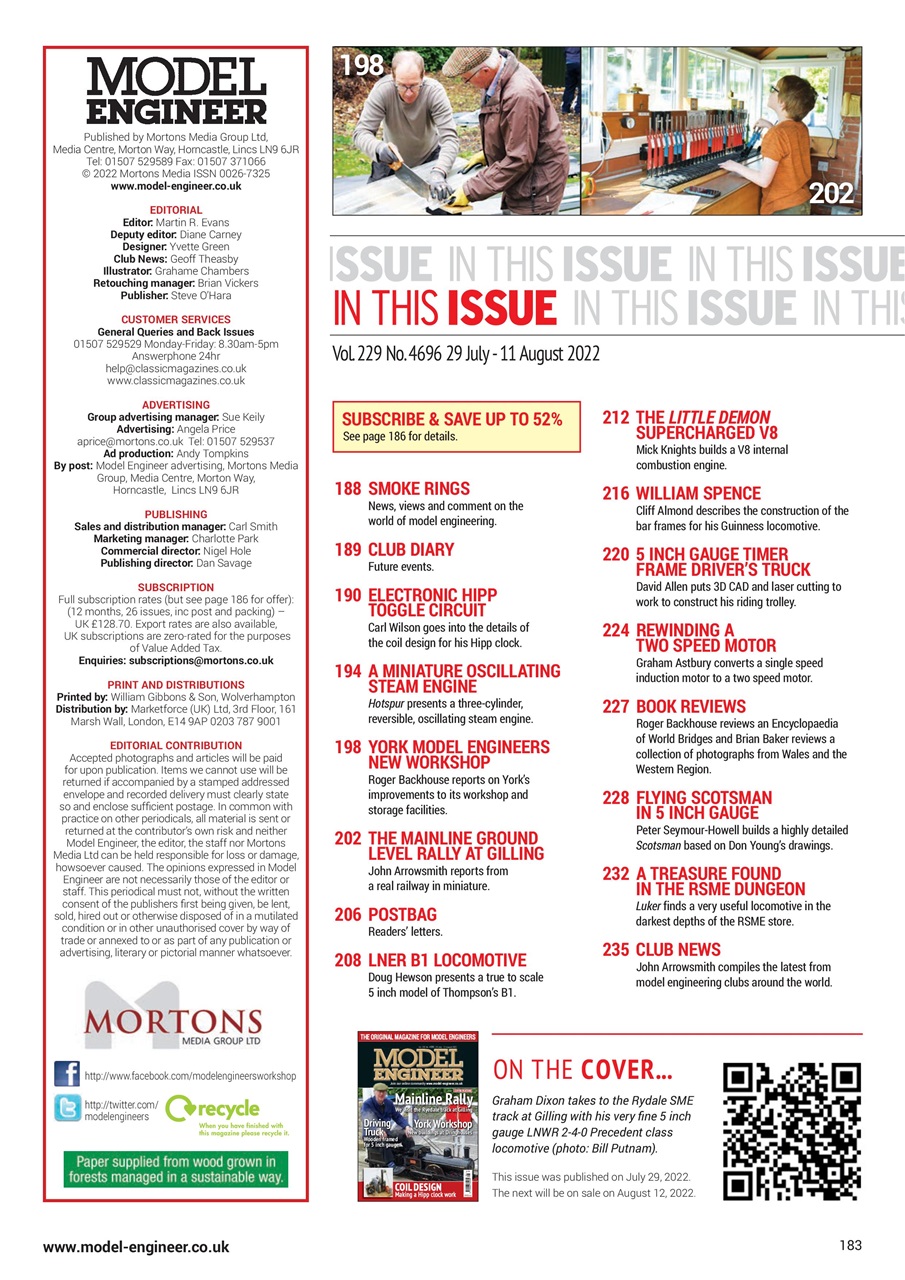 Model Engineer Preview Pages