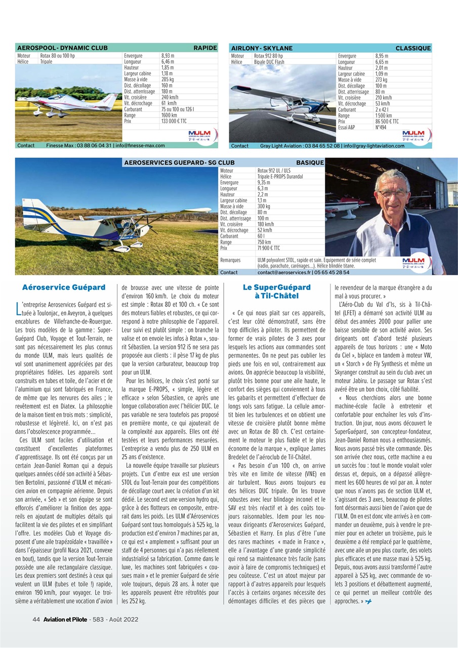 Aviation et Pilote Preview Pages