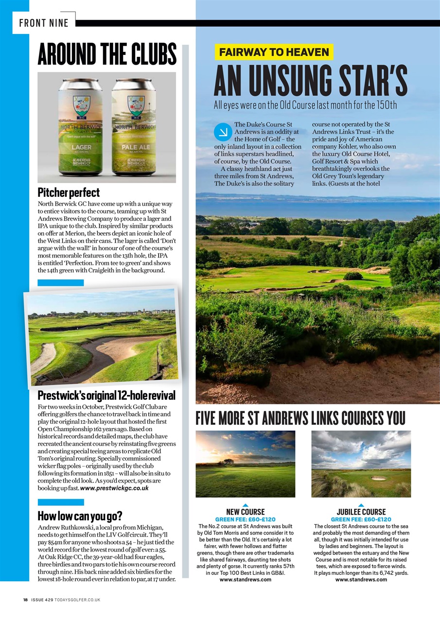 Today's Golfer Preview Pages