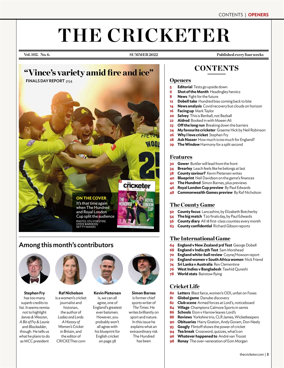 The Cricketer Magazine Preview Pages