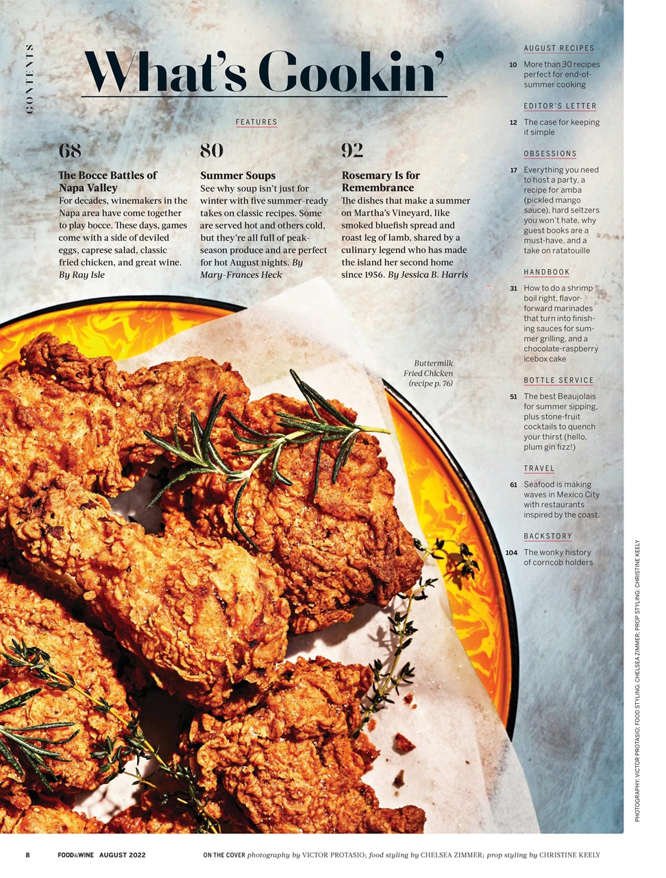 Food & Wine Preview Pages