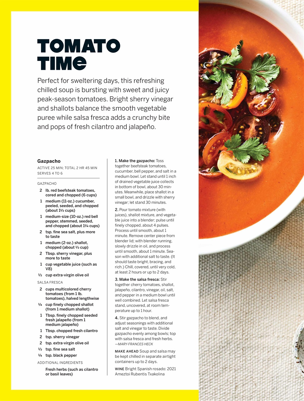 Food & Wine Preview Pages