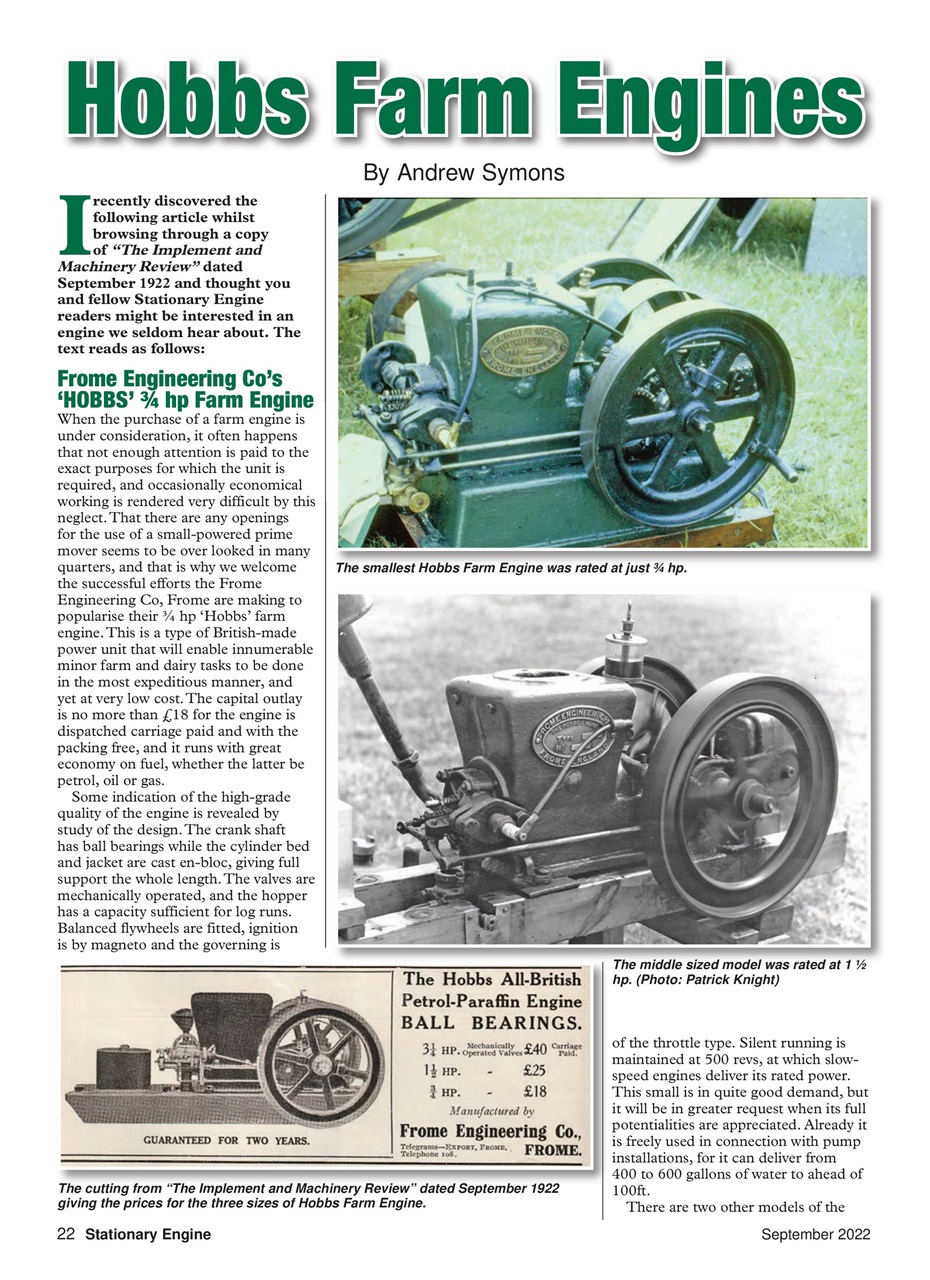 Stationary Engine Preview Pages