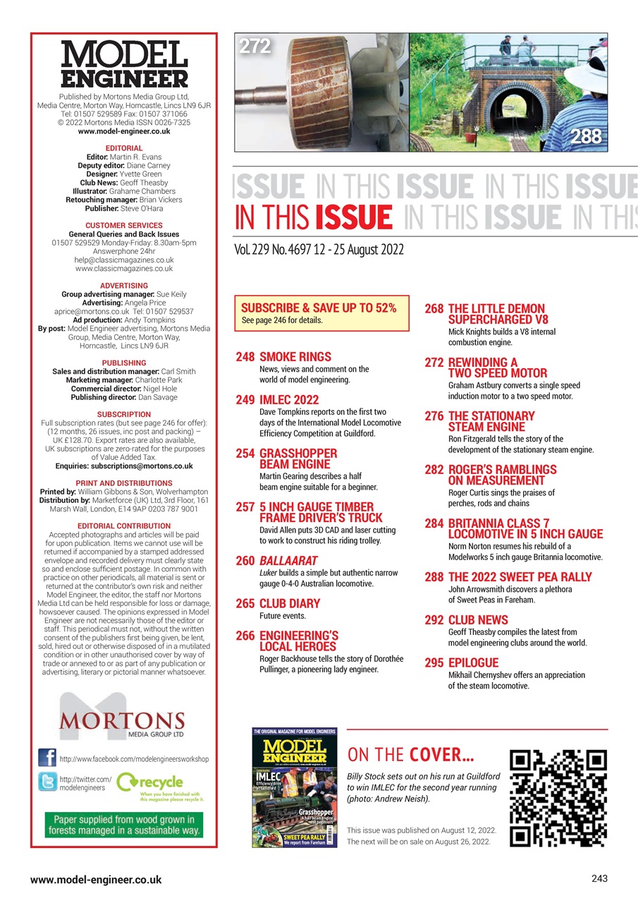 Model Engineer Preview Pages