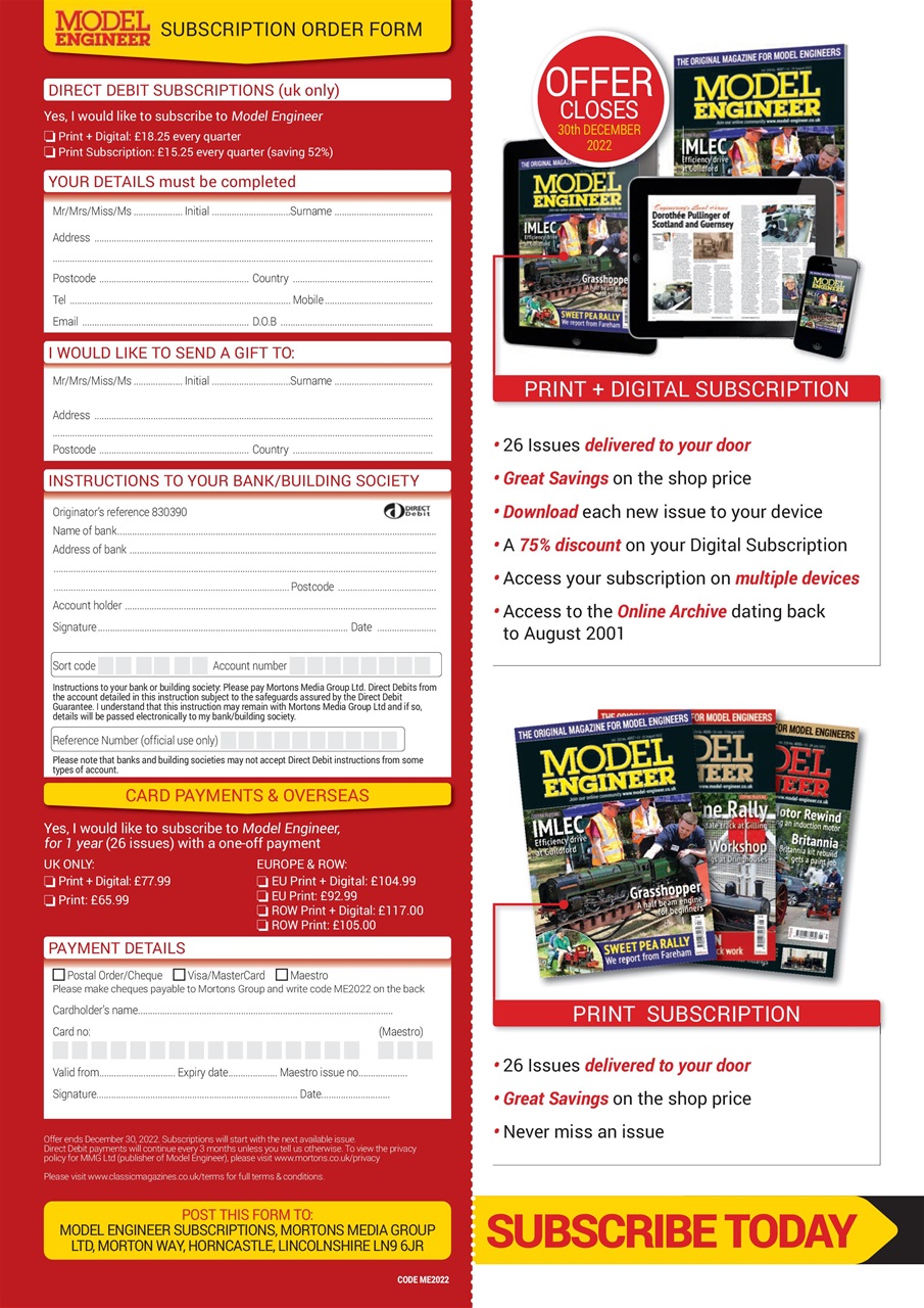 Model Engineer Preview Pages