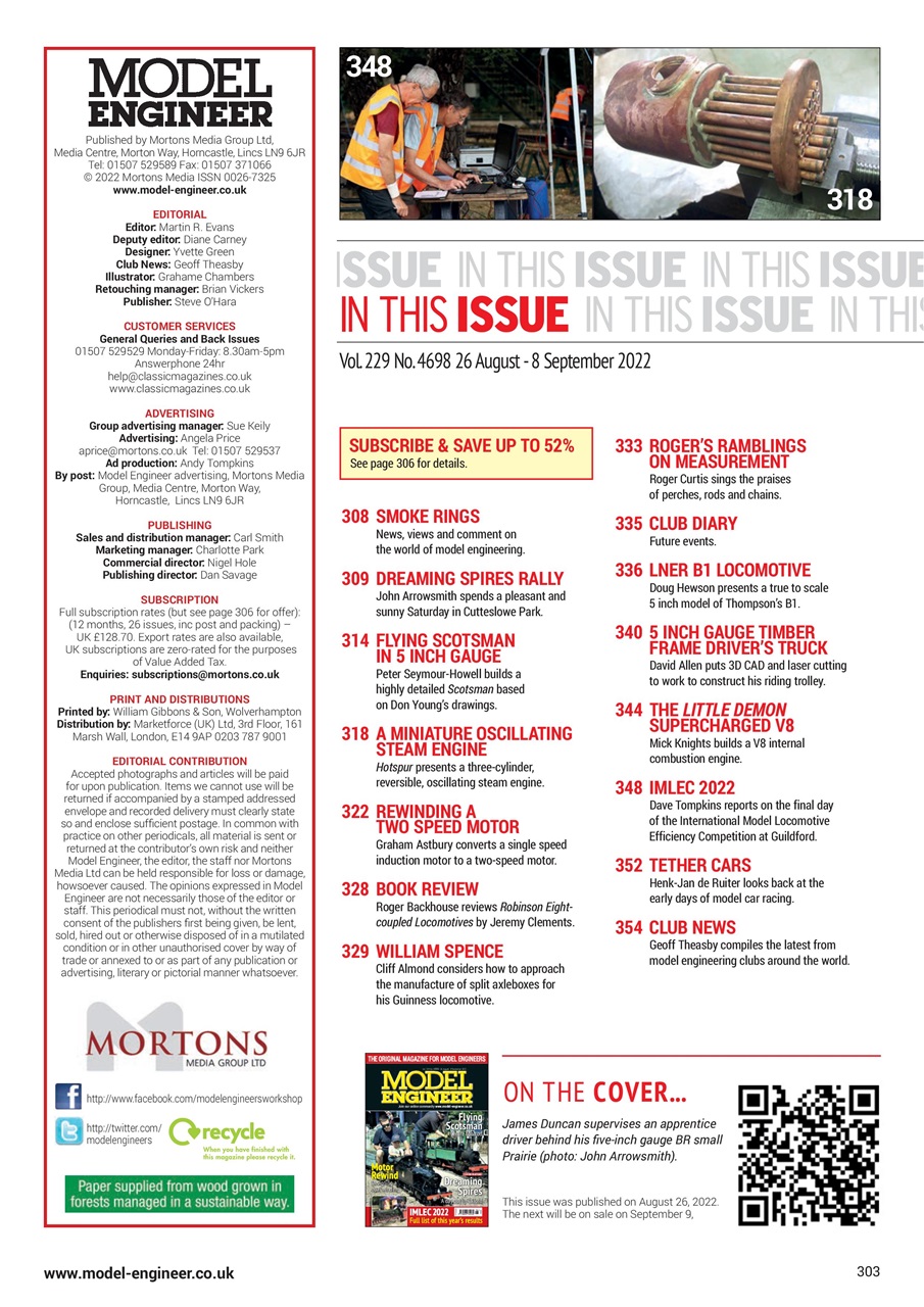 Model Engineer Preview Pages