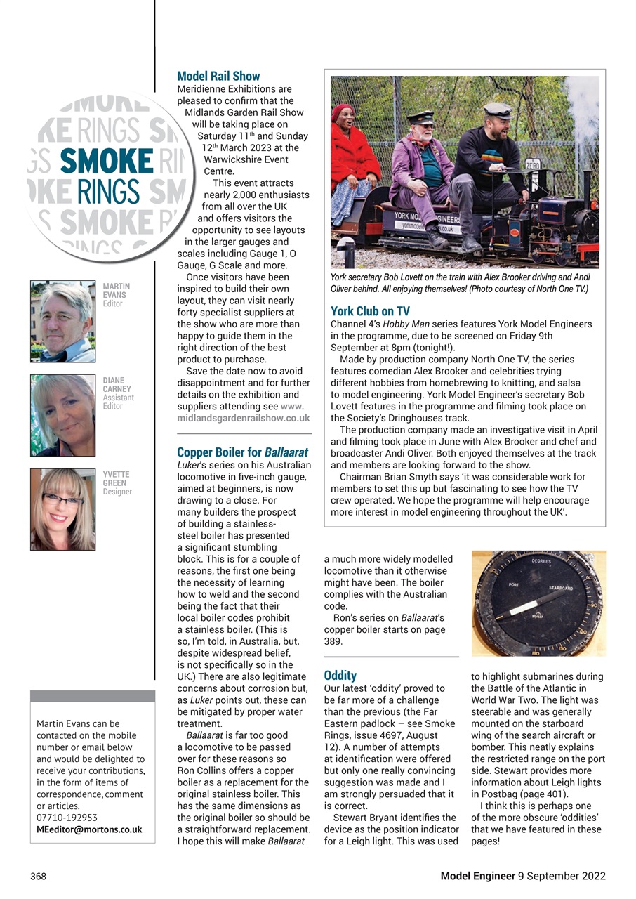 Model Engineer Preview Pages