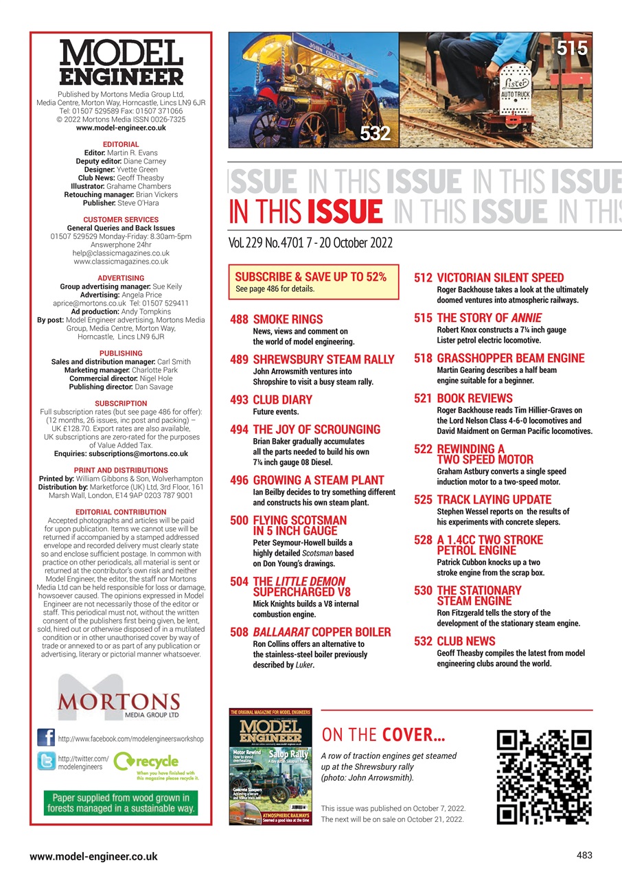 Model Engineer Preview Pages