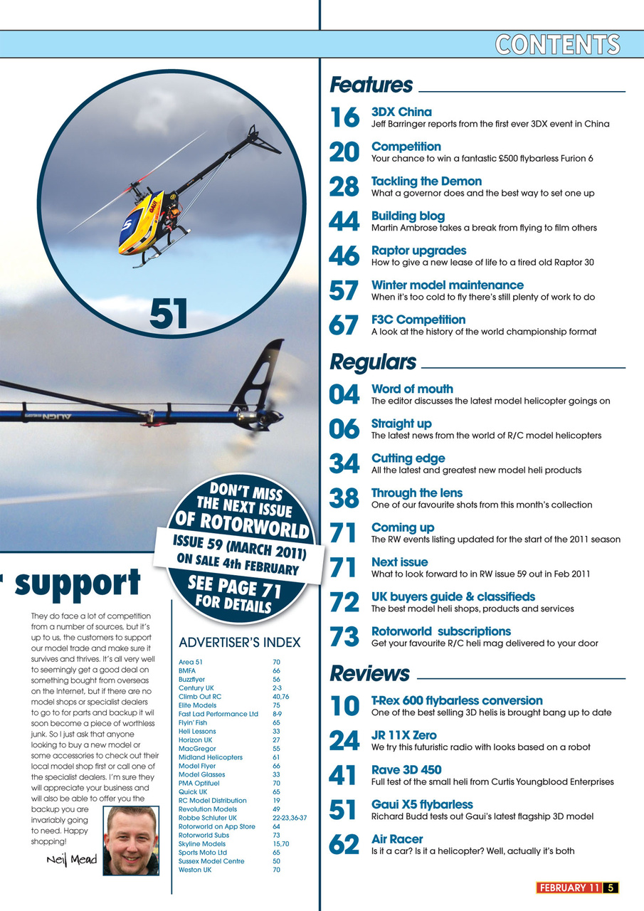 Radio Control Rotor World Preview Pages