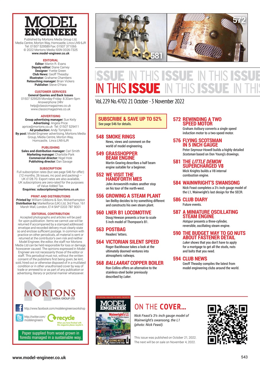 Model Engineer Preview Pages