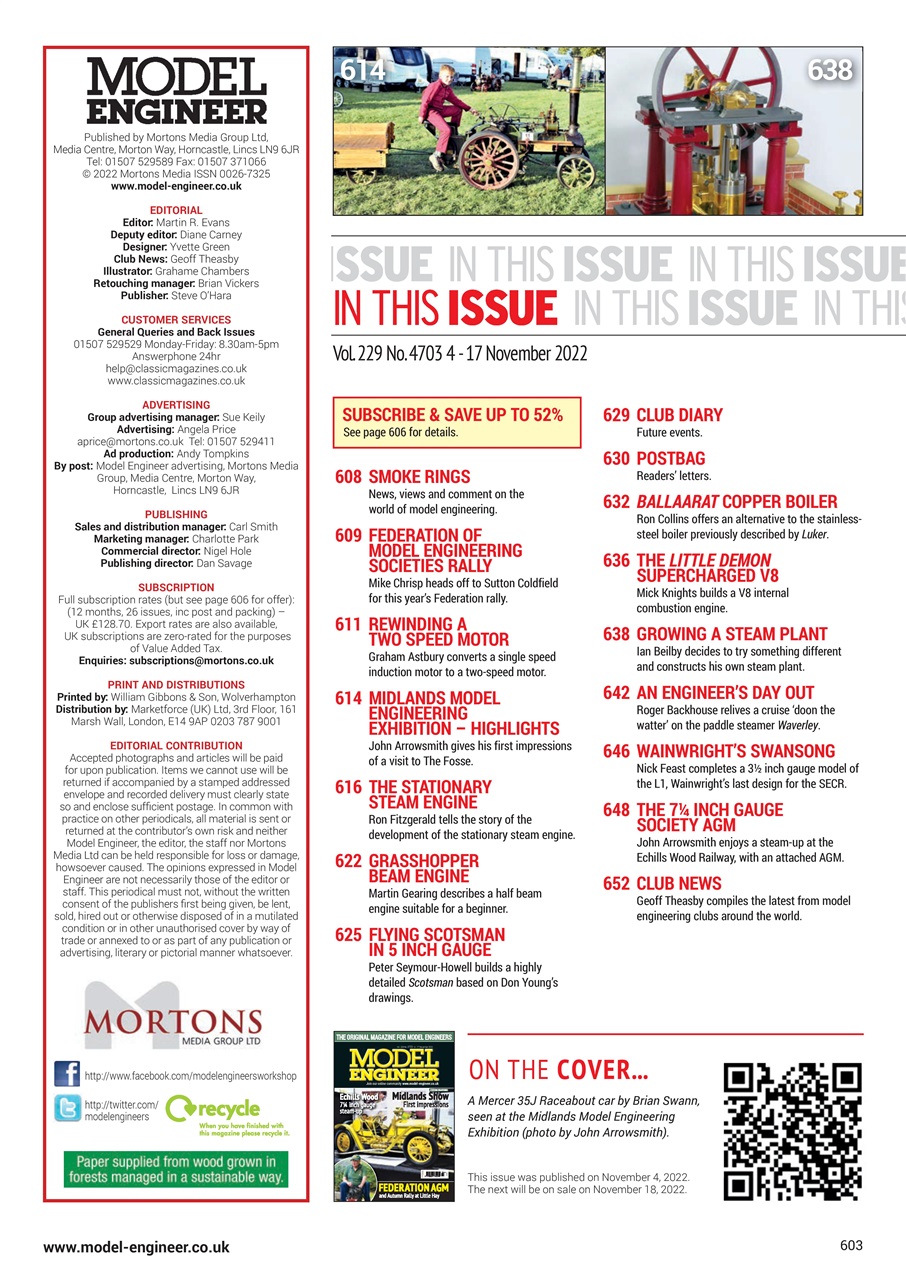 Model Engineer Preview Pages