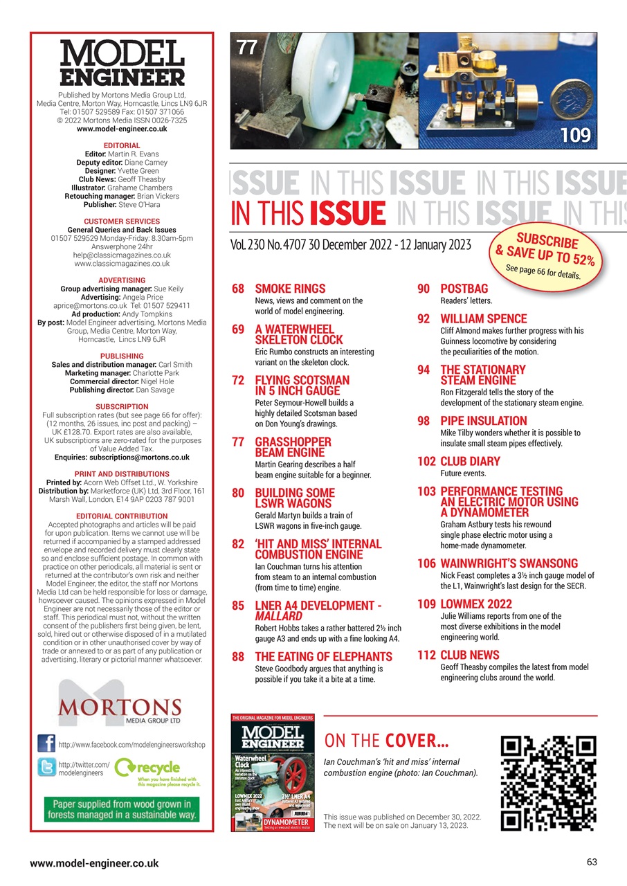 Model Engineer Preview Pages