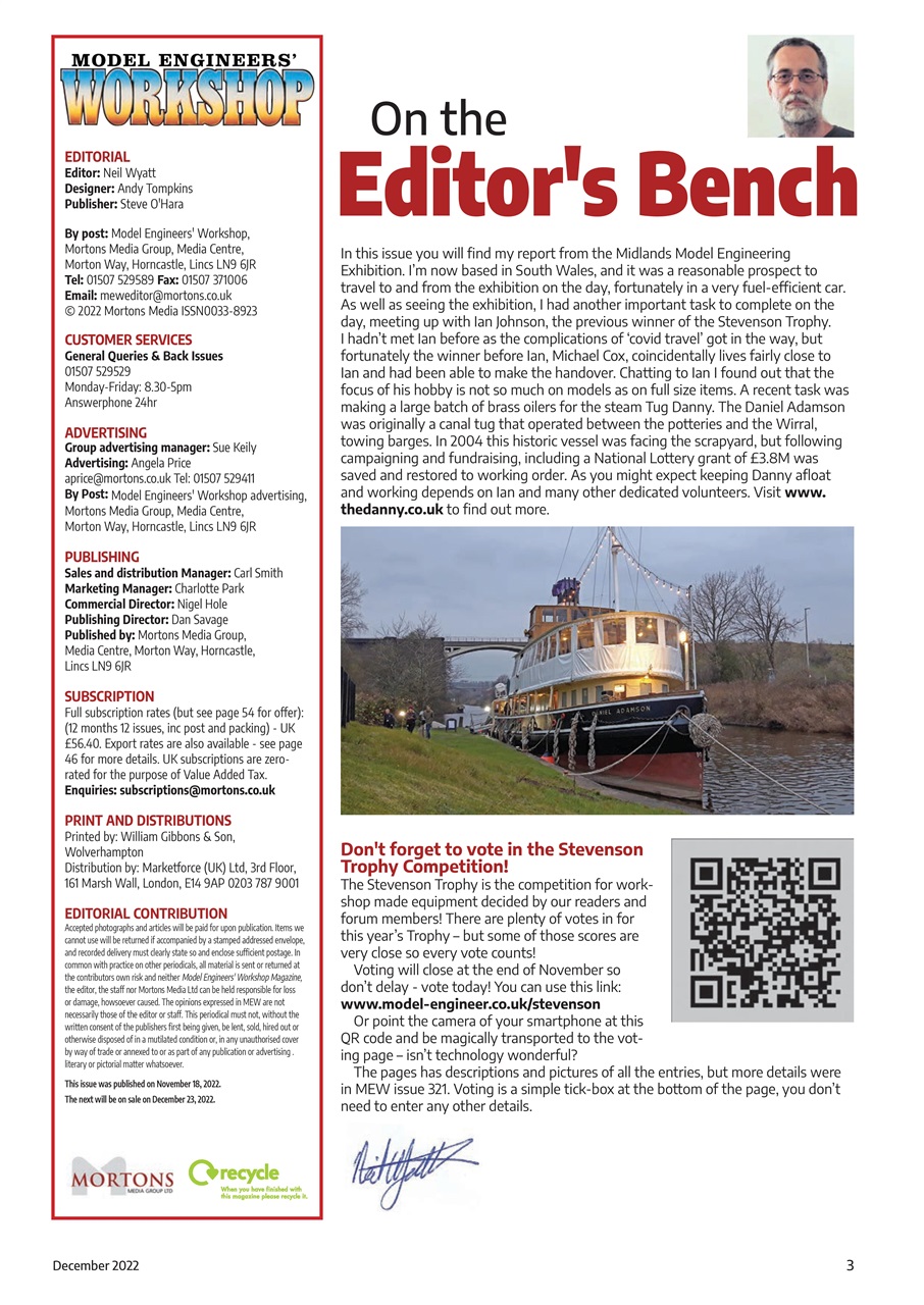 Model Engineer & Workshop Magazine Preview Pages