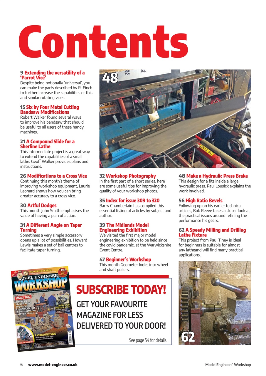 Model Engineer & Workshop Magazine Preview Pages
