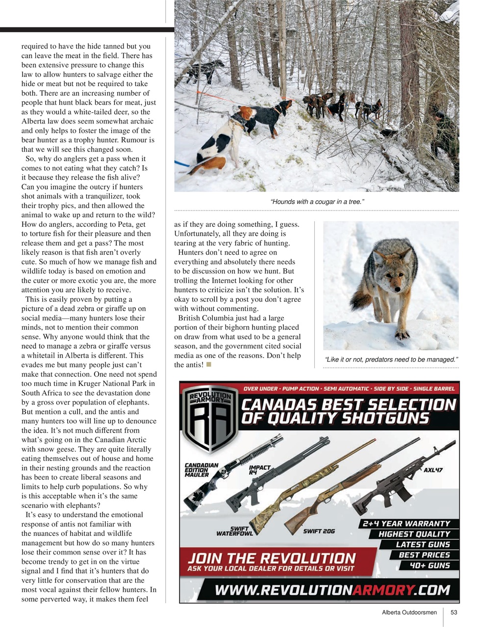 Alberta Outdoors Preview Pages