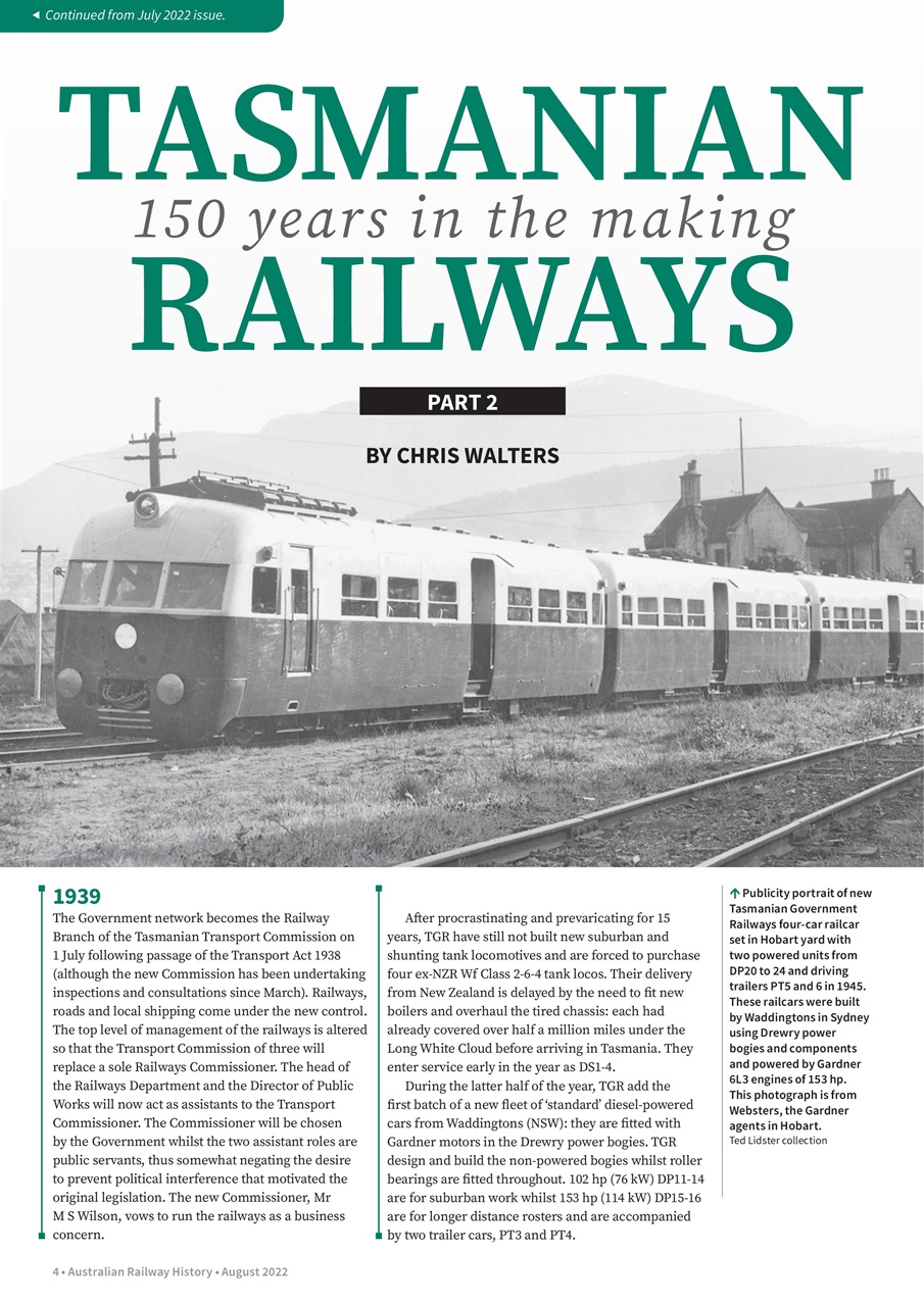 Australian Railway History Preview Pages