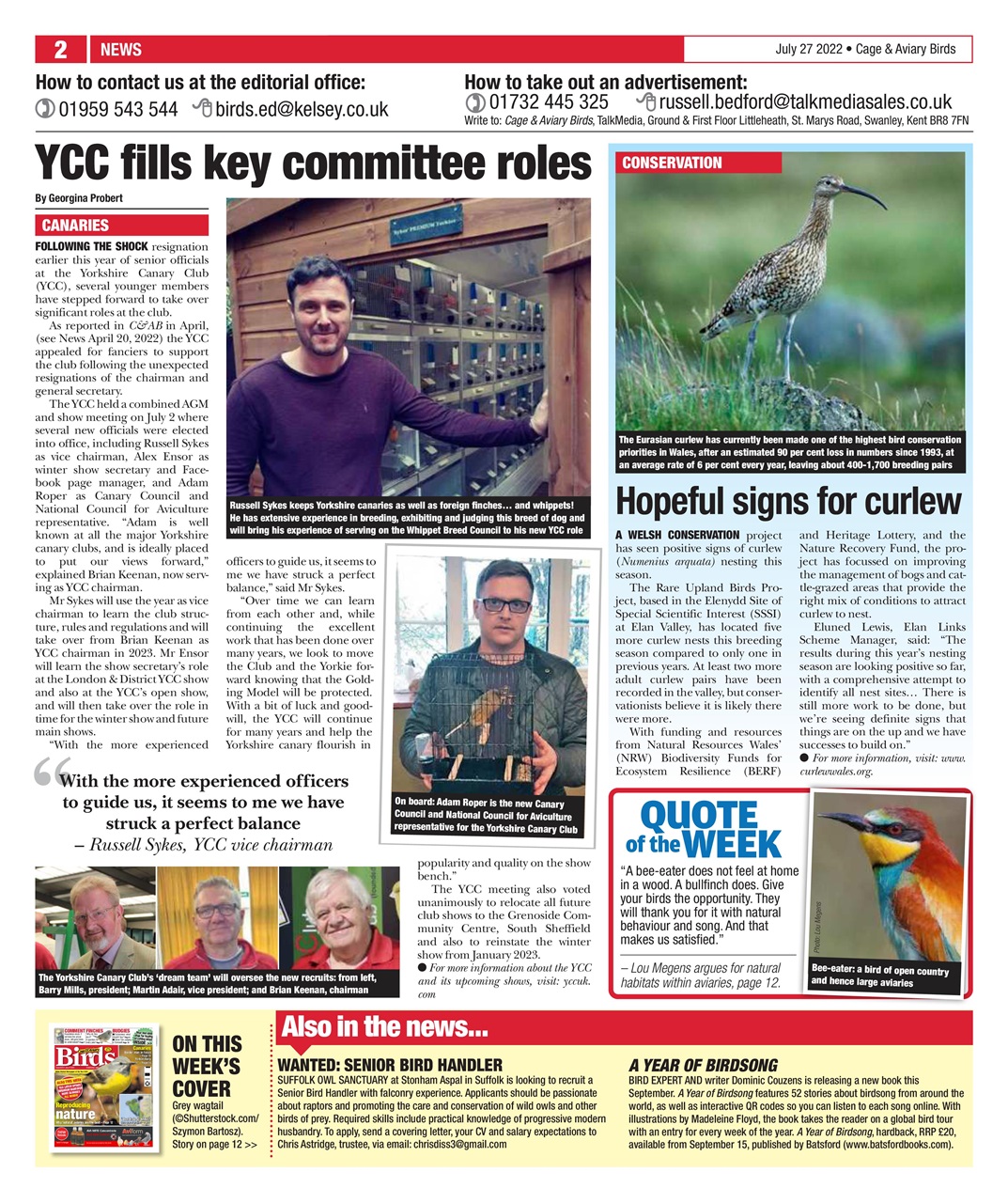 Cage & Aviary Birds Preview Pages