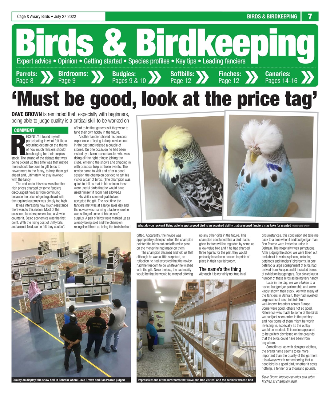 Cage & Aviary Birds Preview Pages