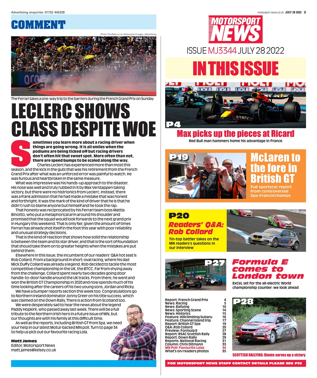 Motorsport News Preview Pages